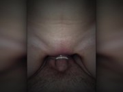 CLOSE-UP. Cumming in my girlfriend's pussy 13/16
