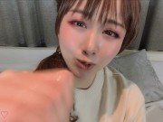 【個人撮影】日本人素人大学生にしゃぶられて幸せなデカチンが射精！ 10/16