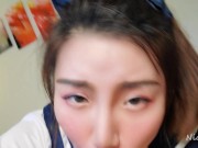 Asian Schoolgirl Giving Passionate Blowjob and Cum in Mouth - NicoLove 10/16