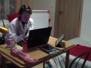 Dr. Kabayeva exams and fucks her submissive patient again - rough exam 1/16