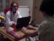 Dr. Kabayeva exams and fucks her submissive patient again - rough exam 2/16