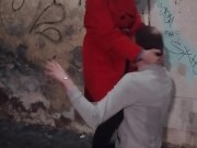 sucks my cock in the fucking corner. Full clip on my Onlyfans (link in bio) 16/16