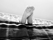 Feet Foot Fetish Ignore - Black and White Artsy High Arched Soles In Your Face 1/16