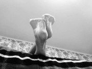 Feet Foot Fetish Ignore - Black and White Artsy High Arched Soles In Your Face 10/16