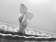 Feet Foot Fetish Ignore - Black and White Artsy High Arched Soles In Your Face 13/16