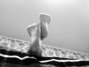 Feet Foot Fetish Ignore - Black and White Artsy High Arched Soles In Your Face 15/16