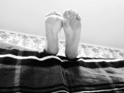 Feet Foot Fetish Ignore - Black and White Artsy High Arched Soles In Your Face 2/16