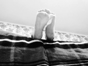 Feet Foot Fetish Ignore - Black and White Artsy High Arched Soles In Your Face 3/16
