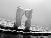 Feet Foot Fetish Ignore - Black and White Artsy High Arched Soles In Your Face 4/16