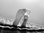 Feet Foot Fetish Ignore - Black and White Artsy High Arched Soles In Your Face 6/16