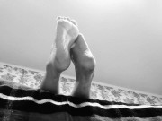 Feet Foot Fetish Ignore - Black and White Artsy High Arched Soles In Your Face 8/16