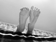 Feet Foot Fetish Ignore - Black and White Artsy High Arched Soles In Your Face 9/16