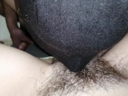  лизать и трахать ее волосатую киску и кончил на ее пизду 5/16