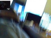 Chubby BBW Latina Riding Cowgirl Hairy on back open legs creampie 4/16