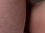 Quicky before work, close up pussy penetration, clit and labia play with cock, perfect pink pussy 9/16