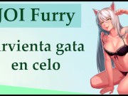 JOI Furry hentai. Sirvienta maid en celo. 2/16