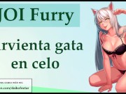 JOI Furry hentai. Sirvienta maid en celo. 7/16