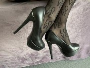 Legs in pantyhose and high heels! 11/16