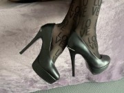 Legs in pantyhose and high heels! 12/16