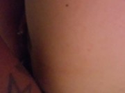 Fucking my girlfriend's pussy with a strapon. 15/16