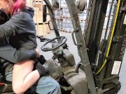 TGIF riding His cock while He's on the forklift 14/16
