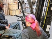 TGIF riding His cock while He's on the forklift 9/16