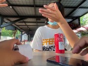 I love the reaction of my girlfriend using her toy in public // lovense lush control 10/16