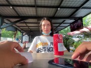 I love the reaction of my girlfriend using her toy in public // lovense lush control 13/16