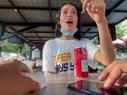 I love the reaction of my girlfriend using her toy in public // lovense lush control 14/16