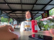 I love the reaction of my girlfriend using her toy in public // lovense lush control 15/16