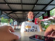 I love the reaction of my girlfriend using her toy in public // lovense lush control 16/16