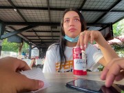 I love the reaction of my girlfriend using her toy in public // lovense lush control 3/16