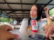 I love the reaction of my girlfriend using her toy in public // lovense lush control 4/16