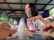 I love the reaction of my girlfriend using her toy in public // lovense lush control 6/16