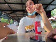 I love the reaction of my girlfriend using her toy in public // lovense lush control 9/16