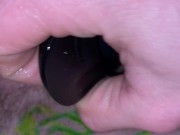 Small Size Queen anal training before bedtime 15/16