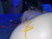 Small Size Queen anal training before bedtime 3/16