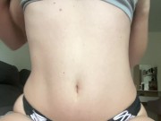 Big pussy lips slide on my cock on Reverse cowgirl 10/16