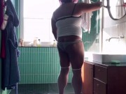 Fucked slut in the bathroom. Full clip on my Onlyfans (israelimistress) 5/16