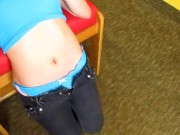 Sexy stretched navel play of my friend, navel finger and exciting penetration Fantasy of Paula 3/16