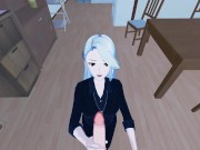 Sae Niijima deepthroats cock and swallows load of cum - Persona 5 Hentai. 1/16