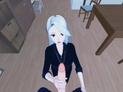 Sae Niijima deepthroats cock and swallows load of cum - Persona 5 Hentai. 2/16