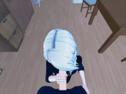 Sae Niijima deepthroats cock and swallows load of cum - Persona 5 Hentai. 5/16