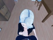 Sae Niijima deepthroats cock and swallows load of cum - Persona 5 Hentai. 7/16