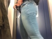 Playing with my pussy in a busy store change room  16/16