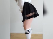 Innocent, petite, kawaii schoolgirl teasing - smolpastel 1/16