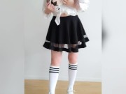 Innocent, petite, kawaii schoolgirl teasing - smolpastel 10/16