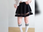 Innocent, petite, kawaii schoolgirl teasing - smolpastel 5/16