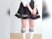 Innocent, petite, kawaii schoolgirl teasing - smolpastel 9/16