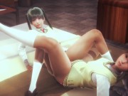 lesbian after school scissoring on bed 11/16